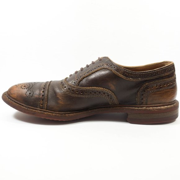 Allen Edmonds Strandmok Cap Toe Dainite Leather Oxford Shoes - Men\'s Size 10